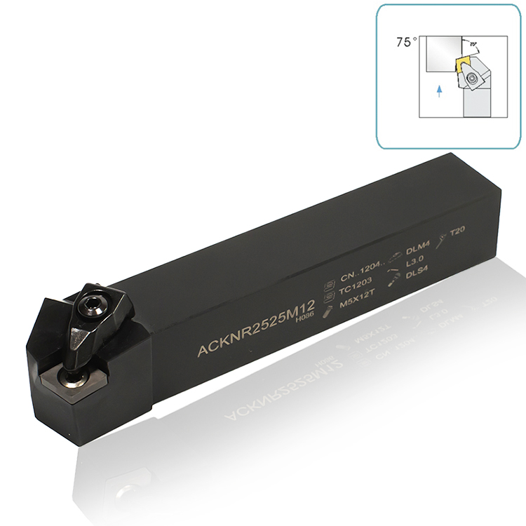 Sandhog Tungsten Carbide Insert CNC Lathe Machining Indexable Externe Conversus Tool Holder ACKNR2525M12